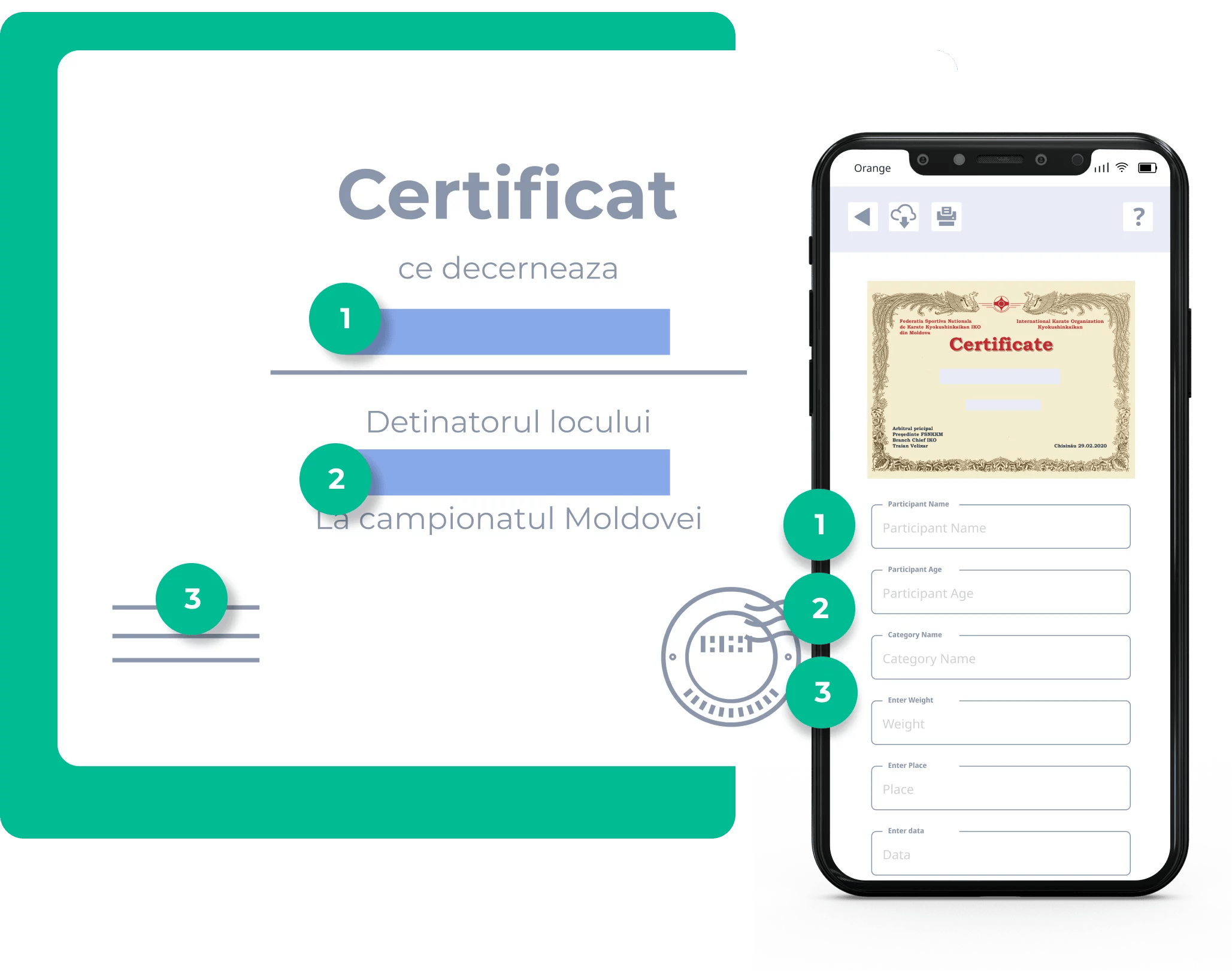 Дипломдар мен сертификаттар: сертификат формасы