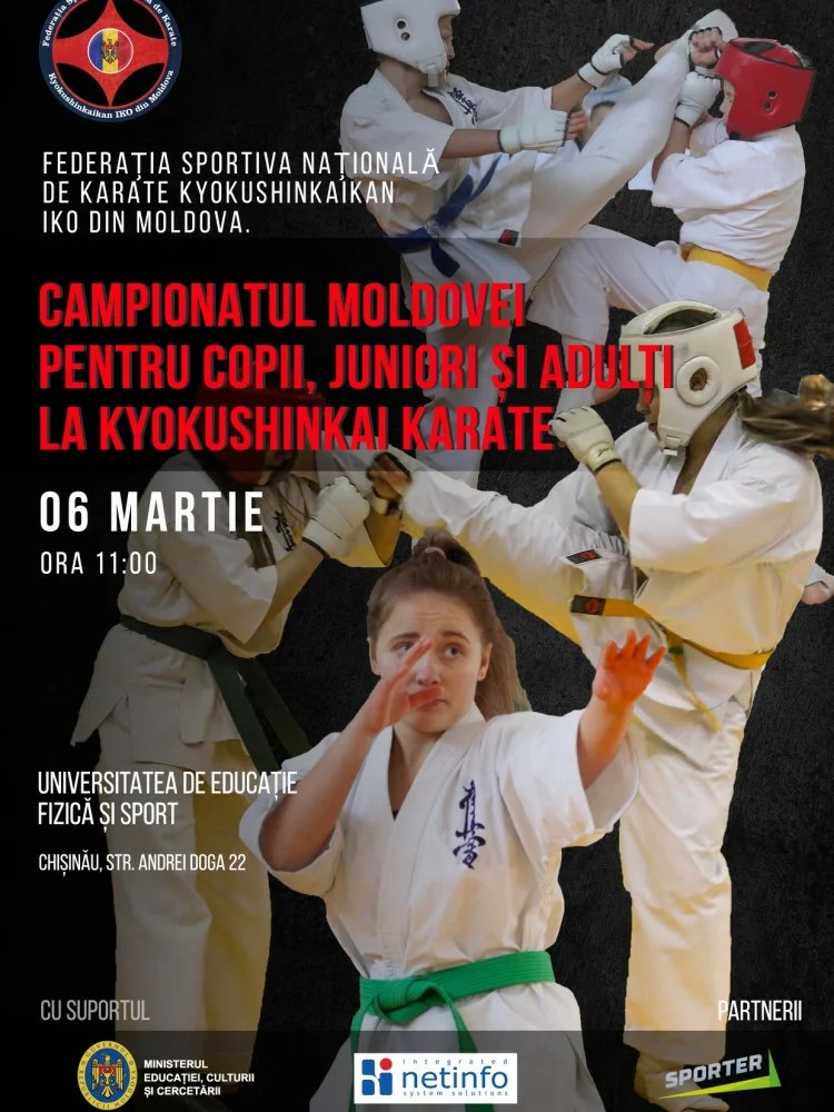 Постер Чемпионата Молдовы по карате кёкушин, 06 марта 2022