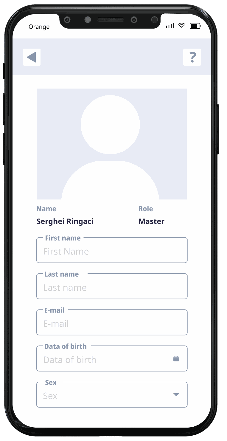 Participant details form (English)