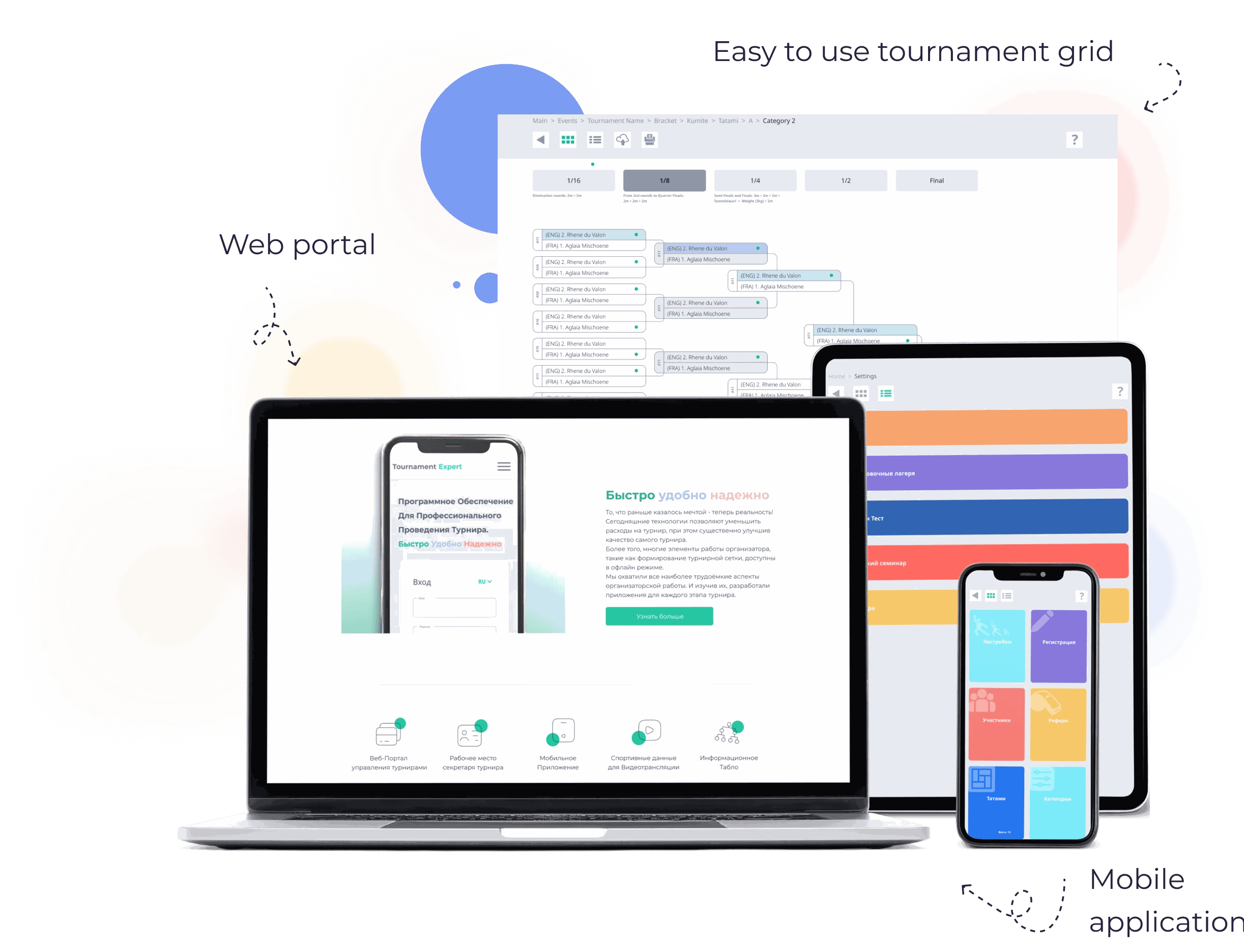 Our products: the web portal and the mobile app
