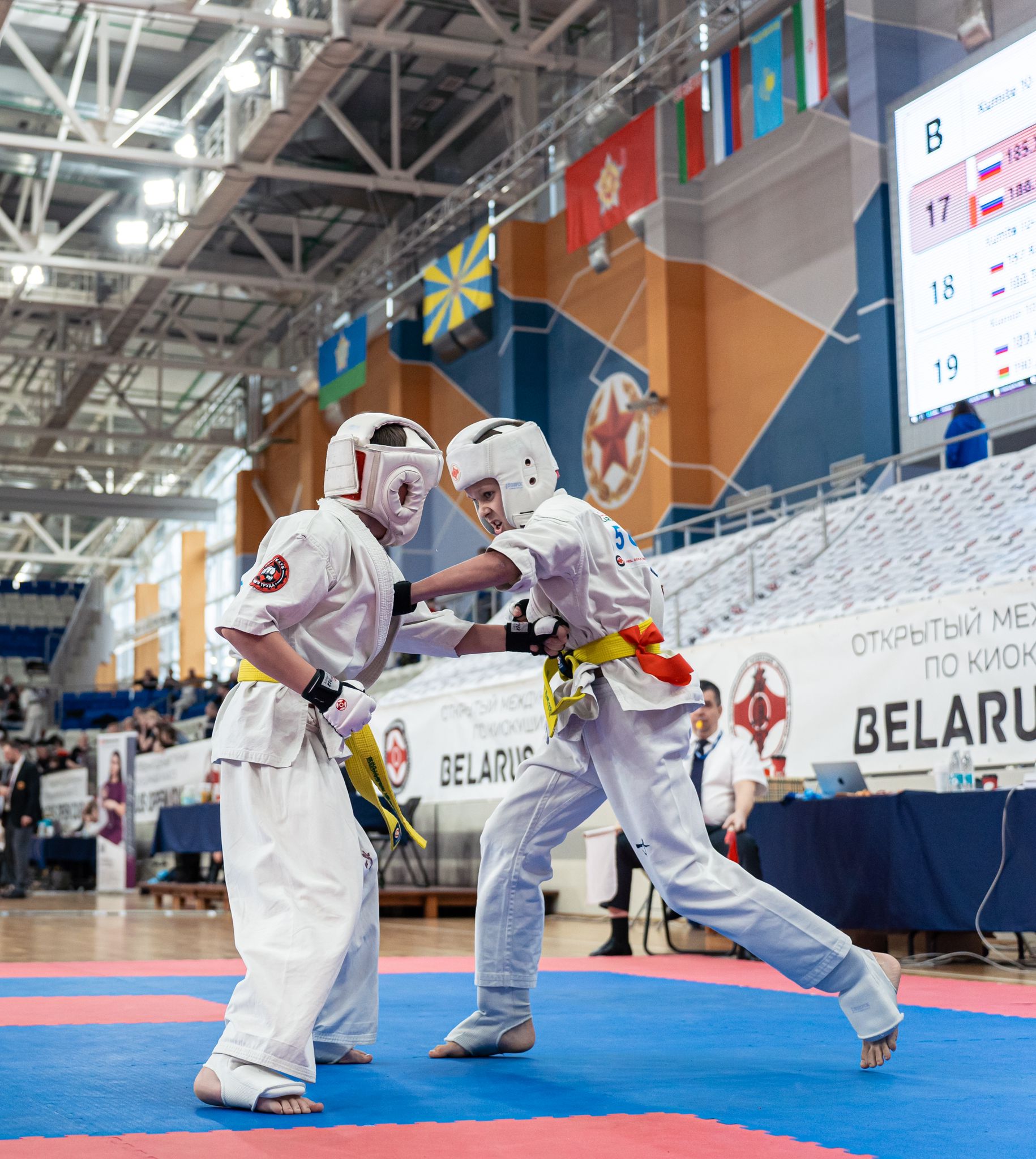 Un schimb de kumite la distanta scurta la Belarus Open Cup 2024